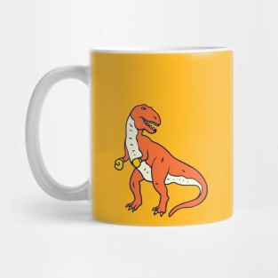 orange dinosaur boxer Mug